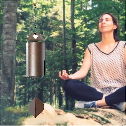 Campane a vento in metallo per esterni, grande tono profondo, nuova campana a vento a risonanza profonda, unico campanello a vento a basso tono per esterni in rame decorazione da giardino