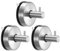 Saerryor 3Pcs Stainless Steel Suction Hooks, No-Drill Waterproof Heavy Duty Hooks for Bathroom Kitchen