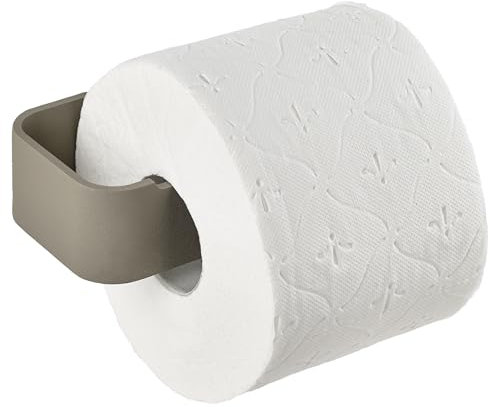 Zone Denmark Ume Toilettenpapierhalter - Klopapierhalter im Schlichten Design - Klorollenhalter - Inkl. Schrauben und Dübel - aus Aluminium - 16,4 x 7,6 x 4 cm - Taupe