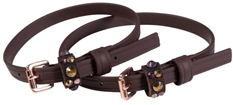HKM Rosegold Glamour Style Correa de espuela Marrón Oscuro One Size