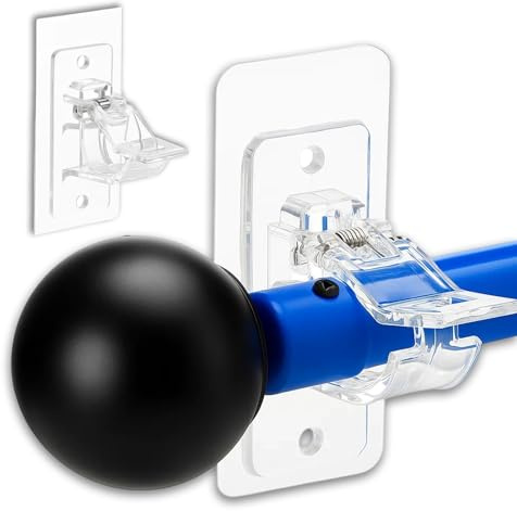 Gardinenstange Zum Kleben, 2er-Pack Vorhangstange Ohne Bohren, Selbstklebende Gardinenstangenhalter Für Fensterrahmen, Ideal Für Mietwohnungen Und DIY-Projekte, 11 * 5 CM