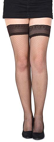 Sexiga nätstrumpor med spetstopp från Sentelegri-storlekar S, M, L, XL, Brun, S