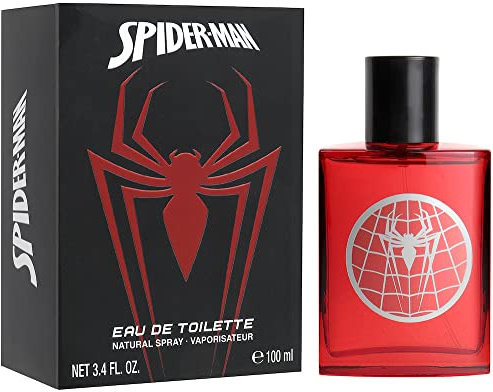 Spiderman - Profumo per bambini in bottiglia di vetro fresco (100 ml) - Regalo Marvel per ragazzi, profumi per bambini e adulti