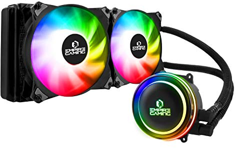 EMPIRE GAMING – Guardian G-V20 Wasserkühlung AIO PC Gamer – CPU Flüssigkühlung ARGB 3 Pins 5 V Heizkörper 240 mm – Lüfter 2 x 120 mm PWM leise – Intel und AMD