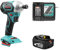 Powayup【Quad Suit】1X per Makita Batteria 18V 5.0Ah BL1850B, 1X per l'avvitatore a impulsi a batteria, 1x 14.4V - 18Volt Ricambio Caricabatterie per Makita 18V Caricabatterie DC18RCT