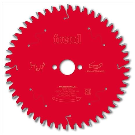 Lame pour scie circulaire portative FREUD - Ø165 2,6/1,6 AL20 Z48 BA -5° - F03FS09800 -FR07L001H