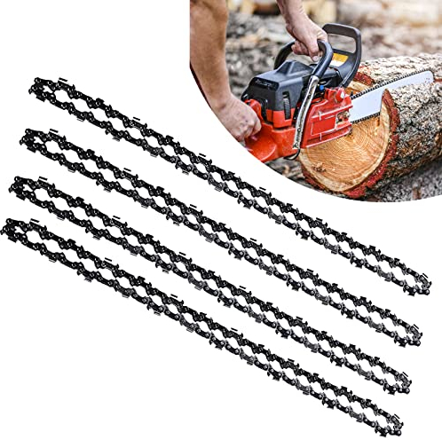 4 Piezas Cadena de Motosierra: Cadena de Sierra, Longitud de Corte 35 cm, Paso de Cadena de Sierra 3/8, Grosor Del Eslabón de Transmisión 1,3 Mm, Eslabones de Transmisión 52 Eslabones