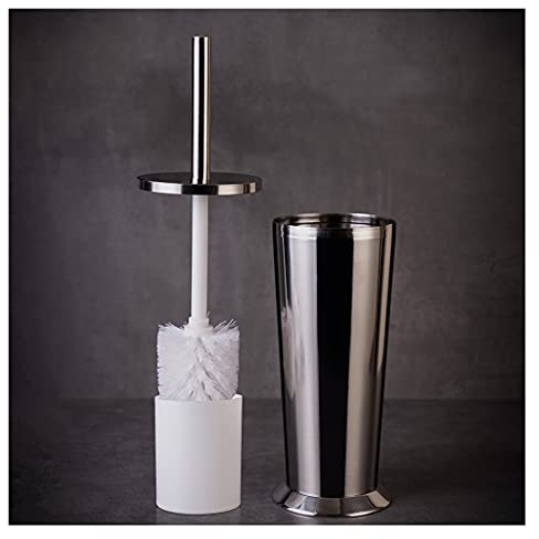 GATEZA Klobürste Toilettenbürstenhalter Edelstahl WC Reinigungsbürste Haushaltsboden Toilettenschüssel Bürste Bad Lange Griff Reinigungsbürsten mit Abdeckungssatz Toilettenbürste Toilette