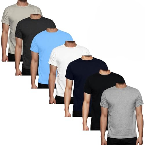 Gaffer Mens Tshirts Short Sleeve Plain T-Shirt Round Neck Top Tees Cotton Workwear Undershirts Gym Running Workout Classic Basic Tshirt Assorted XL