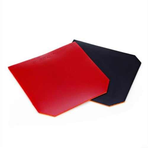 HEIBTENY 2 almohadillas de repuesto para raqueta de para ping pong de para ping pong de goma, para reemplazar la edad y los daños de para ping pong (rojo/negro)