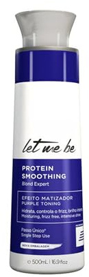 Let Me Be - Protein Smoothing Blond Expert, Alisado Brasileño Orgánico de Un Solo Paso Sin Formol, Con Pigmento Matizador para Cabellos Rubios, Grises o Decolorados, Liso Hasta 6 Meses - 500ml