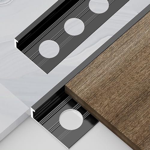 Raouoae Profilé De Carrelage L Pour Protection Des Bords - Long 125CM, 2 Pièces, Hauteur 11,1mm/13,1mm, En Aluminium Durable Pour Intérieur, Bureau, École, Hôtel - Idéal Pour Vos Projets De Carrelage(