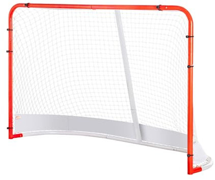 VEVOR Hockeytor Streethockeynetz, Straßenhockey-Tor Hockeynetz, 183 x 64 x 122 cm Hockey-Trainingstor-Set, offizielles Profi Indoor/Outdoor-Hockeytor aus Stahlrohren mit Netz, weiß/rot, Training