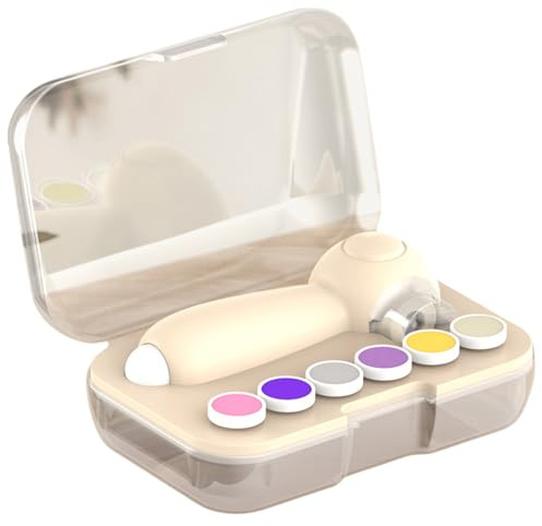 Cortadora de uñas para bebé, tijeras eléctricas de uñas de bebé, kits de lima de uñas seguras para bebés con 6 almohadillas de repuesto para pulir