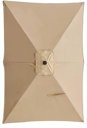Parasol déporté rectangulaire robuste pour terrasse, arrière-cour et extérieur 2 x 3 m, kaki, Refer to description