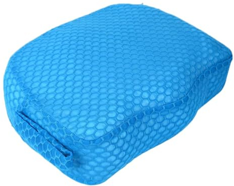 Cuscino Rialzato, Spesso, Portatile, Comodo, Lavabile e Ad Asciugatura Rapida per Vasche da Bagno e Docce All'aperto, Blu