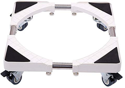 Multi-Functional Movable Adjustable Base Telescopic Furniture Dolly with 8 Locking Rubber Caster Wheels for Dryer,Washing Machine and Refrigerator (4wheels)
