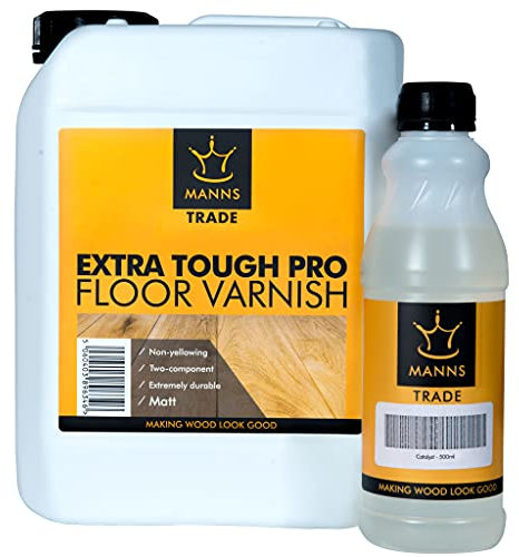Manns Trade Extra Tough Pro Floor Varnish - High Gloss - 1L