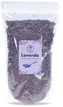 Flor de Lavanda Seca a Granel 100% Naturales y Aromáticas para Decorar o elaborar ambientador, Aceite Esencial, jabón y cosméticos (200g)
