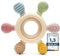 CAJA Anneau de Dentition Bébé – en Silicone & Bois, Sans BPA, Jouet de Dentition & d’Éveil, Facile à Attraper – Bébé 0M+ (complexion)