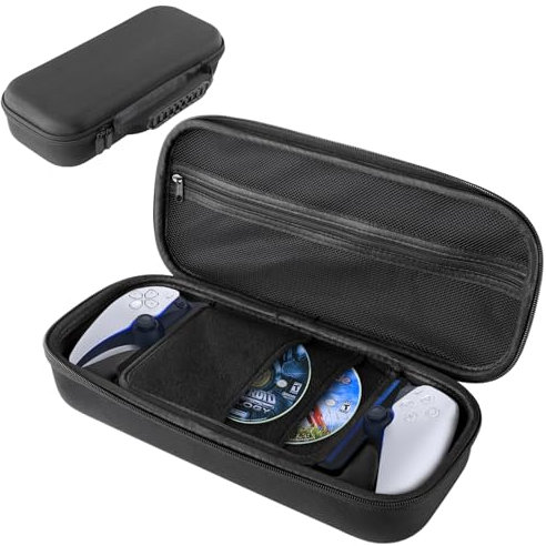 CoBak Carry Case for Playstation Portal | Handheld Hard Shell for PS5 Console hold accessories and Travel and Storage Protection for headset charger headset & more, Black