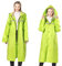Linzrcrry Femmes Poncho de pluie Hommes Imperméable Veste de pluie Respirante Cape de pluie Bandes réfléchissantes avec poignets réglables et capuche pour le camping Voyage（Vert Clair，XXL）