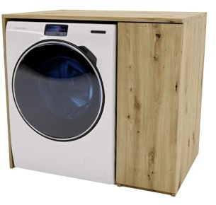 MRBLS_HOME Waschmaschinenschrank 96 X 88,5 X 62 cm (B/H/T) – Überbauschrank mit Stauraum für Trockner oder Geräte – Schrank für Waschmaschine – Trockner Schrank (Artisan Eiche)
