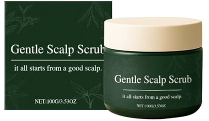 Gommage naturel pour le cuir chevelu QPJUVC - Exfoliant nettoyant en profondeur avec formule hydratante, soulage le cuir chevelu et les pellicules, élimine en douceur les accumulations (1)