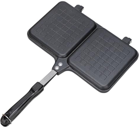 Hot Sandwich Maker - Aluminio Fundido De Panel Doble, Superficie Sin, Diseño Fácil Limpieza, Mango Duradero | Pan Tostadora Pan La Estufa Freing Ban, Press Rejilla Queso Para El Desayuno Acampar