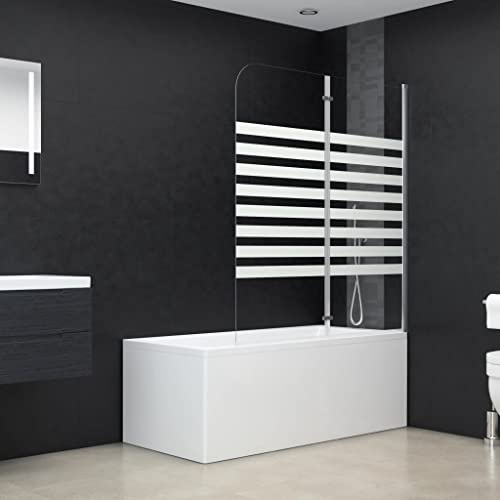 Porta in vetro, divisore per doccia, 120 x 140 cm, in vetro temperato, per vasca da bagno per aree aperte