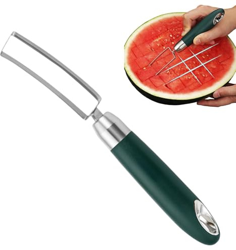 Vattenmelon Skärare - Handhållen sredskapshackare - Fruktskärare i rostfritt stål,För Matlagning Matberedning Kommersiellt Bruk Restaurang Papaya Picknick Camping