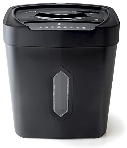 Aurora AU1220XA 12 Sheet Crosscut Paper and Credit Card Shredder with 5.2 gal Wastebasket