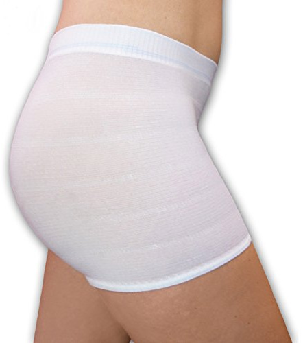 4 Slips avec jambe courte grossesse maternité sous-vêtements culottes d'hôpital pour serviettes hygiéniques après la naissance accouchement césarienne, aussi grandes tailles, usage multiple (S)