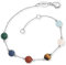 Engelsrufer Damen Armband aus Sterling Silber und sechs Kraftsteinen, echte Edelsteine, Karabinerverschluss, in zwei Längen verstellbar, nickelfrei, ERB-LILGEM-6ST