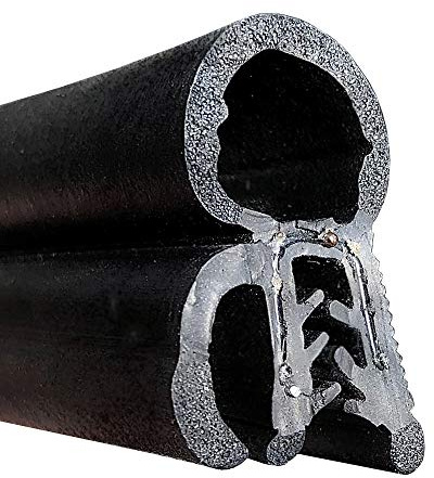 Goma estanqueidad Universal 6m para junta de maletero, sellado caravana, naval, maquinaria agrícola etc. Rango para sujeción 1-3mm, NEGRO