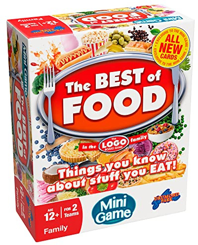 Drumond Park The LOGO Best of Food Mini Board Game - The Family Board Game of Brands and Products You Know and Love, Mini Travel Board Games, Family Games For Adults And Kids Suitable From 12+ Years