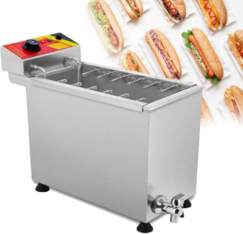 FLTRGO Freidora De Queso para Hot Dogs, MáQuina EléCtrica Comercial para Hacer Palitos De Hot Dogs con Queso, Freidora EléCtrica para Restaurantes, Tiendas, Hogares, Etc~/