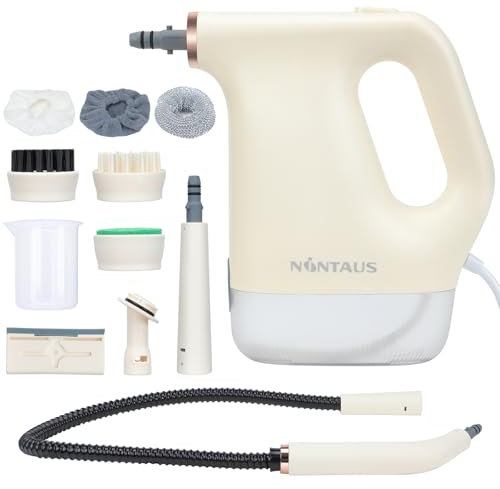 LYtech 1200W Handheld Steam Cleaner Portable Steam Cleaners with 450ml Water Tank Hand Held Steam Cleaner for Multi-Surface Stain Removal, 8 Accessories,Safety Lock for Carpet Floor Bathroom Windows