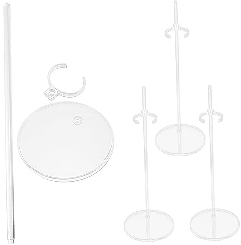SUPVOX 4 Pièces Stand De Poupée Support De Rangement Pour Poupées Et Figurines Présentoir En Plastique Pour Table Étagère Commode Décoration À Domicile