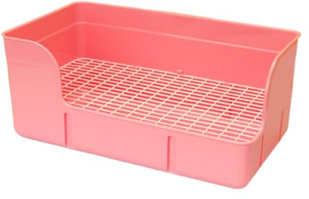 Stgfyxgs Toilettes pour Lapins, Bac à Litière, Fournitures pour Animaux, Rose