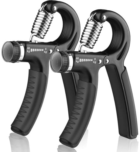 DWFEYOI Hand Grip, musculation,Hand Grip Musculation, Résistance Réglable 5-60kg, Pince de Musculation Antidérapante, pour Athlètes et Exercices de Récupération de la Main