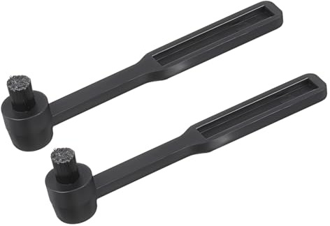 HOMSFOU Spazzola Per La Pulizia Dello Stilo Del Giradischi, Pulitore Per Puntine Dischi in Vinile, Set 2 Pezzi Setole in Nylon, Compatta e Portatile Per Appassionati Di Vinili