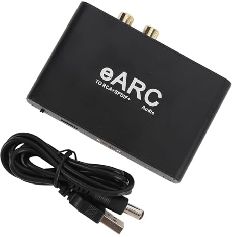 El adaptador de extractor de sonido Earc convierte HDTV a óptico/3.5 mm para sistemas extendidos que utilizan extractores HiFi de control de volumen