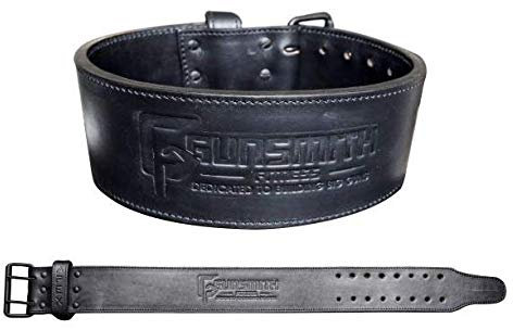 Gunsmith Gewichthebergürtel - Ultra-Premium Handgefertigt Schwarz Gewichtsgürtel für Herren und Damen – Fitnessgürtel Apex Olympisches und Kraftdreikampf Gewicht Gürtel für Fitnessstudio
