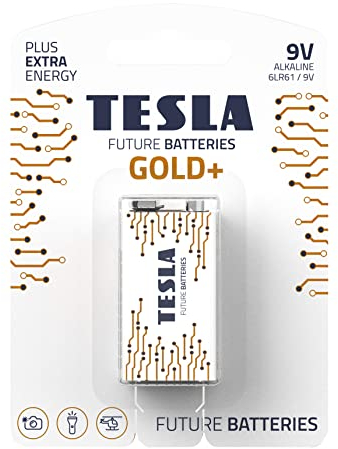 Gold Alkaline Battery 9 V (6LR61, 9 V, Blister) Pack of 1