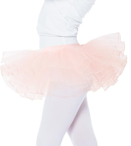Bezioner Girls Tutu Skirts,Ballet Dance Skirts for Kids,4 Layers Tulle Dress Up for Toddler Girls (Pink, S)