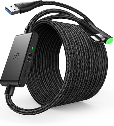 INIU 16ft VR Link Cable with Separate Charging Port, USB 3.0 to USB C Cable