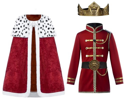 Spooktacular Creations Prinsdräkt för pojkar, kunglig prinsdräkt, kungskostym, halloween och utklädningsfester för barn