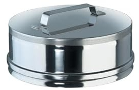 Brico Kit - Tappo con maniglia cieco mono parete acciaio inox - Diametro: 200mm