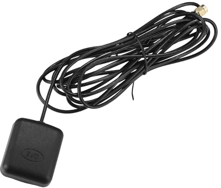 Uxcell Auto GPS Antenna Car Active GPS Navigation Antenna for Car Radio | Black, Plastic, Metal